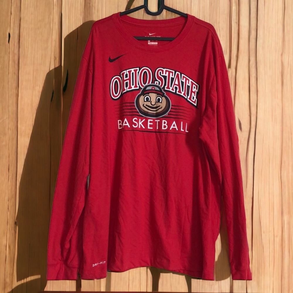 Nike Sri-fit Ohio state basketball long sleeve Tshirt men’s size XXL